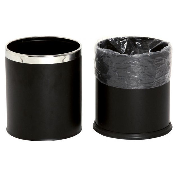 Afvalbak | RVS (Geborsteld/Glanzend) | 10L | Open | Ø223x280(h)mm