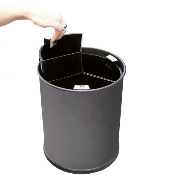 Afvalbak | RVS (Geborsteld) | 13L | Open | Afvalscheiding | Ø245x300(h)mm