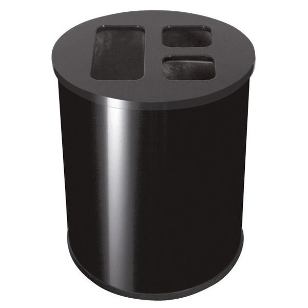 Afvalbak | Metaal (Zwart) | 40L | Open | Afvalscheiding | Ø355x470(h)mm