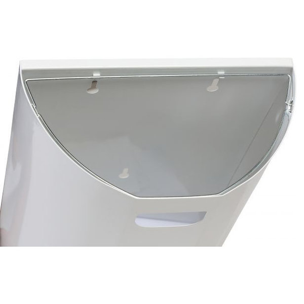 Wandafvalbak | Metaal (Wit) | 20L | Open | Incl. Bevestiging | 350x190x495(h)mm