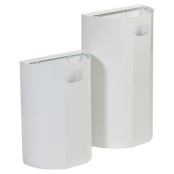 Wandafvalbak | Metaal (Wit) | 20L | Open | Incl. Bevestiging | 350x190x495(h)mm