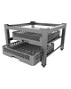 UNNINOX RVS onderstel vaatwasser | Cap. 2x 500x500mm korf | 610x610x400(h)mm 