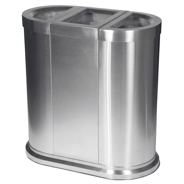 Afvalscheidingsstation | RVS (Geborsteld) | 150L | Open | Afvalscheiding | 822x452x850(h)mm