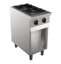 CombiSteel Base 700 gas kooktoestel | 2 branders | 2x 6.5kW | 400x700x900(h)mm