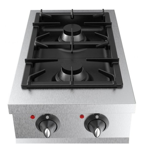 Gasfornuis | BASE 700 | 2 Branders | 2x 6.5kW | 400x700x900(h)mm