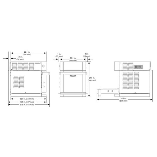 High Speed Oven | ECO | Hete Lucht + Magnetron | Touchscreen | WiFi | 230V (3kW) | 409x597x546(h)mm