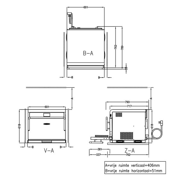 High Speed Oven | i5 | Hete Lucht + Magnetron | Touchscreen | 400V (10kW) | 714x790x618(h)mm