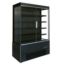 CombiSteel Wandkoeling | JAMIE | Zwart | +2°C/+4°C | Geforceerd | 5 Schappen | 1.52kW | Klapdeuren | 1310x665x1920(h)mm