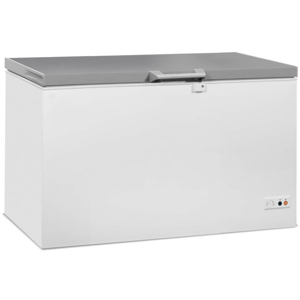 Vrieskist | 407L | Wit/RVS | -18°C/-24°C | Statisch | Klapdeksel | 1316x743x840(h)mm