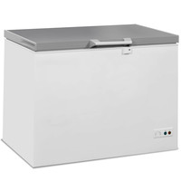 CombiSteel Vrieskist | Wit/RVS | 305L | -18°C/-24°C | Klapdeksel | 1041x743x840(h)mm