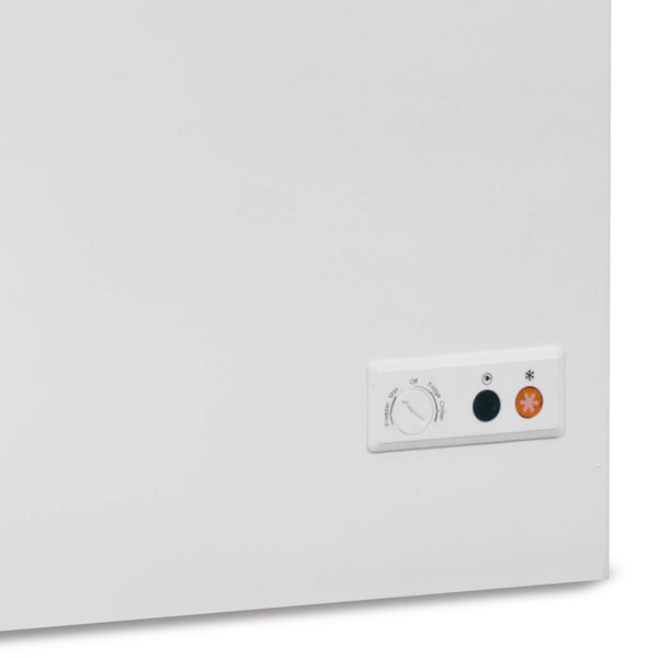 Vrieskist | 469L | Wit/RVS | -18°C/-24°C | Statisch | Klapdeksel | 1492x743x840(h)mm