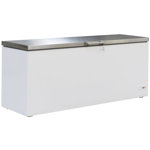 Vrieskist | 635L | Wit/RVS | -18°C/-24°C | Statisch | Klapdeksel | 1904x743x840(h)mm