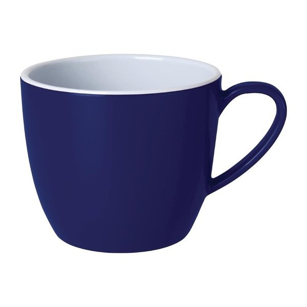 Melamine Mokken | Blauw/Wit | 28.5cl | 6 Stuks | 115x85x75(h)mm