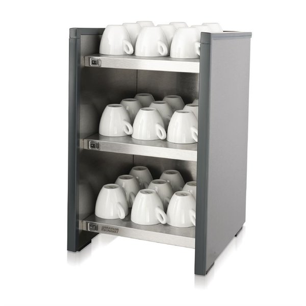 Kopjesverwarmer | RVS | 3 Schappen | 120 Kopjes | 230V (85W) | 349x400x542(h)mm