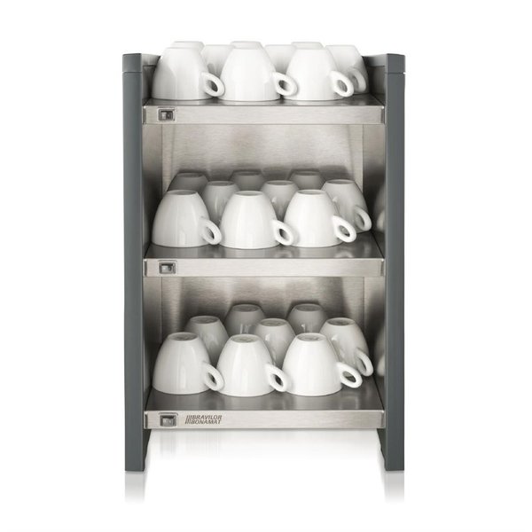 Kopjesverwarmer | RVS | 3 Schappen | 120 Kopjes | 230V (85W) | 349x400x542(h)mm