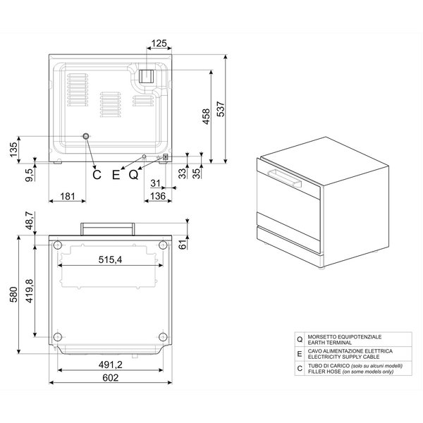 Heteluchtoven | ALFA | 4 Niveaus (435x320) | Elektrisch | 50°C/280°C | 3kW (230V) | 602x584x537(h)mm