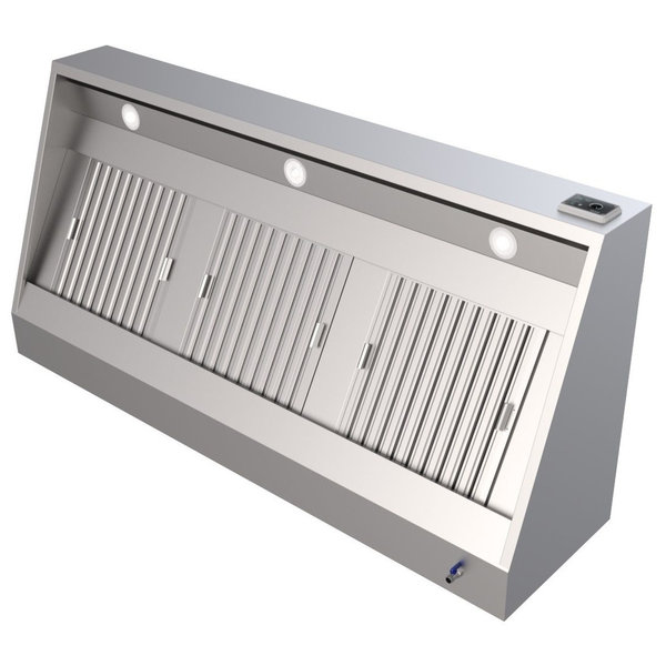 Afzuigkap | Schuin Model | Motor + Regelaar | Verlichting | 1350m³/h | 230V (147W) | 1600x700x520(h)mm