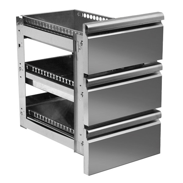 Ladeblok | Voor Mastro Koelwerkbanken (Diepte 600mm) | 3x 1/3 Lade | 450x500x645(h)mm