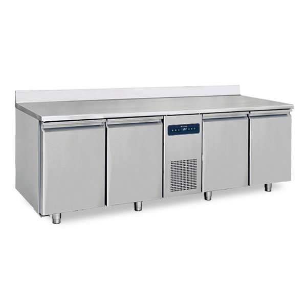 Vrieswerkbank | 632L | 4 Deuren (1/1 GN) | -10°C/-20°C | Geventileerd | Achteropstand | 2270x700x850(h)mm