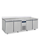 Virtus Vrieswerkbank | 632L | 4 Deuren (1/1 GN) | -10°C/-20°C | Geventileerd | Achteropstand | 2270x700x850(h)mm 