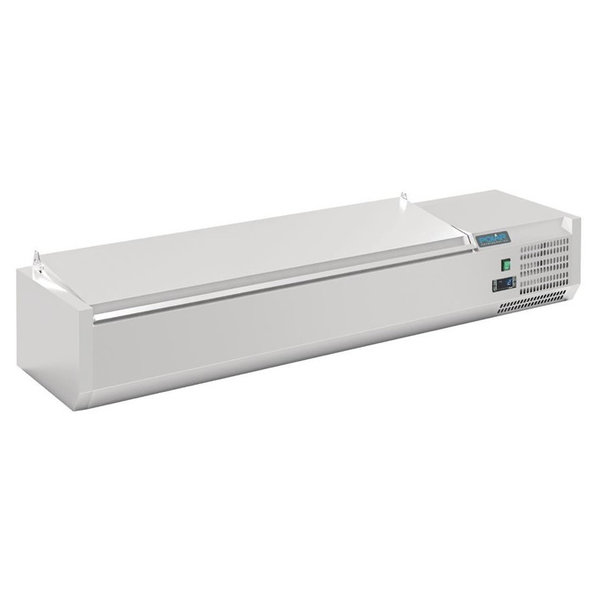 Opzetkoelvitrine | 6x 1/4 GN | +2°C/+8°C | 1400x335x274(h)mm