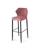 VEBA Barkruk Louis | Brandvertragend | Roze | Velours | Stapelbaar | 500x470x1050(h)mm 