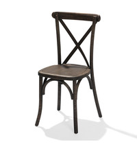 VEBA Stoel Crossback | Bruin | Massief Hout | Stapelbaar | 480x470x880(h)mm