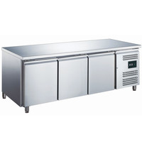 Saro Koelwerkbank | 450L | 3 Deuren (EN600x400) | +2°C/+10°C | Geforceerd | 0.32kW | 2020x800x850(h)mm