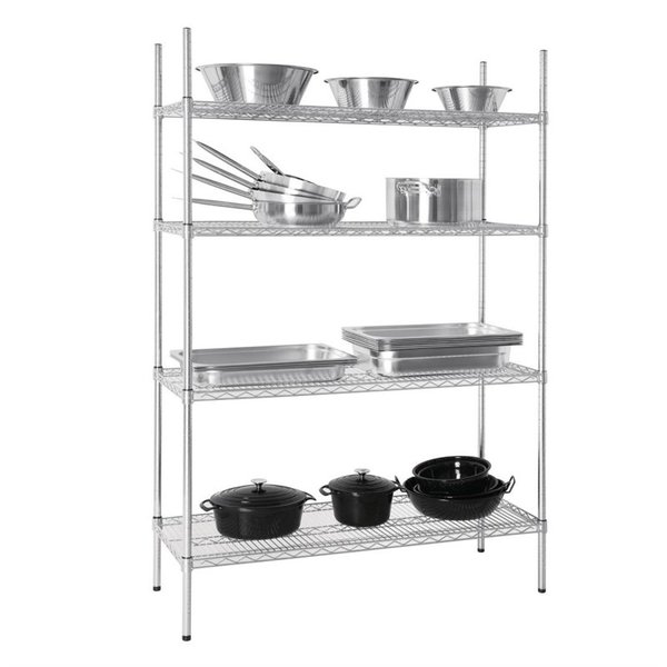 Voorraadrek | 4 Schappen (Verstelbaar) | 1220x457x1830(h)mm