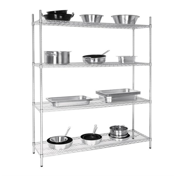 Voorraadrek | 4 Schappen (Verstelbaar) | 1525x460x1840(h)mm