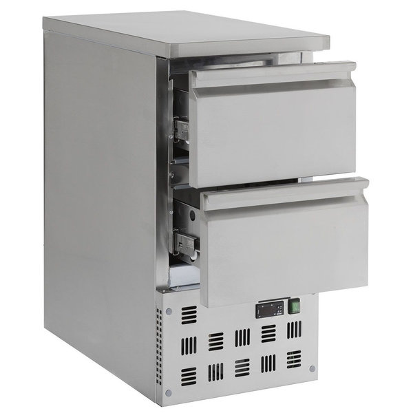 Koelwerkbank | 109L | 2 Laden (1/1 GN) | +2°C/+8°C | Geventileerd | 0.12kW | 435x700x870(h)mm