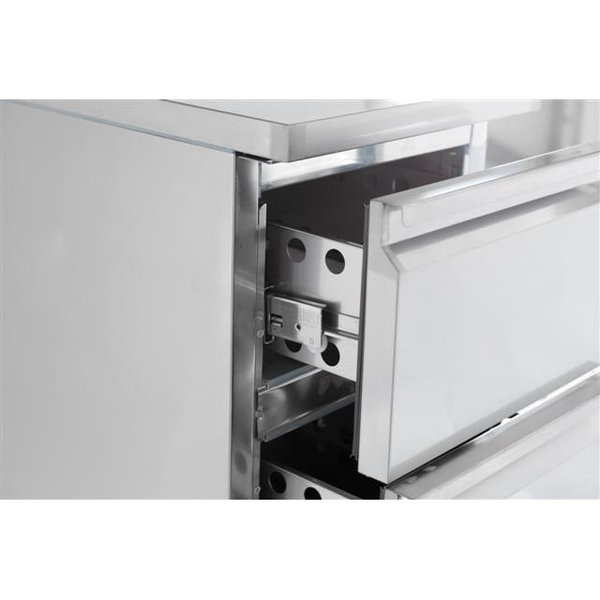 Koelwerkbank | 109L | 2 Laden (1/1 GN) | +2°C/+8°C | Geventileerd | 0.12kW | 435x700x870(h)mm