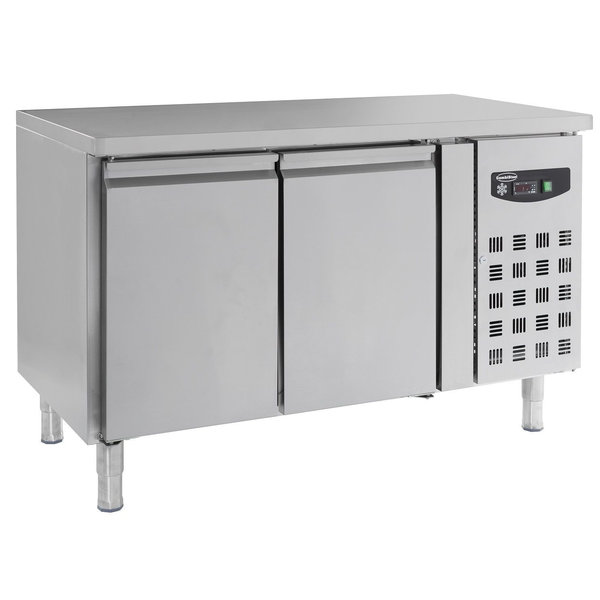 Vrieswerkbank | 2 Deurs | Geheel RVS | Met Bovenblad | Geforceerd | 1360x700x850(h)mm