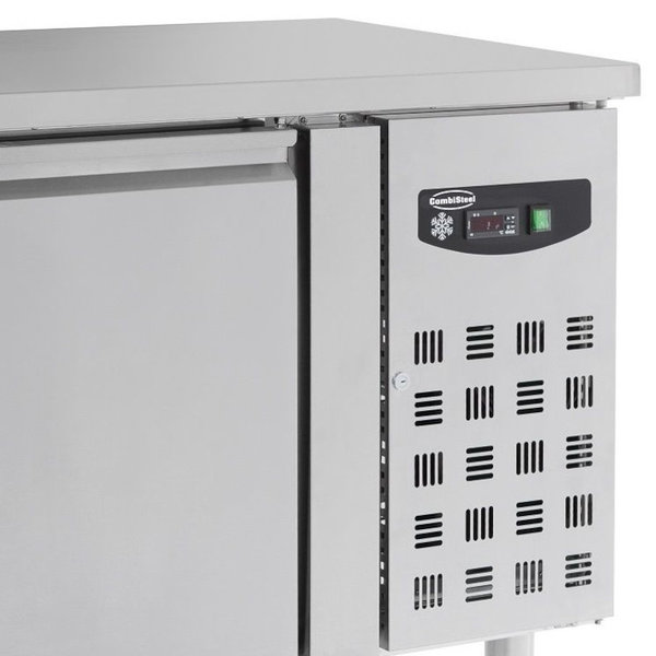Vrieswerkbank | 2 Deurs | Geheel RVS | Met Bovenblad | Geforceerd | 1360x700x850(h)mm