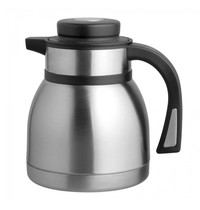 EMGA Isoleerkan | RVS/Zwart | 1L | Dubbelwandig | Drukknopsluiting | Hoogte 180mm 