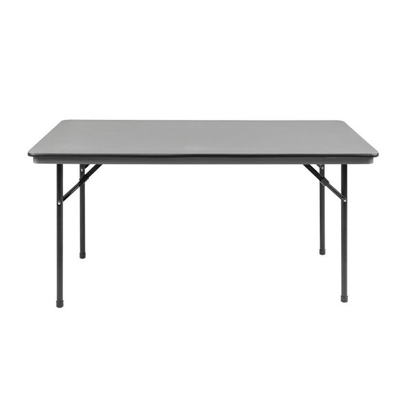 Inklapbare Buffettafel | Kunststof/RVS | Grijs Blad | Zwart Frame | In-/Outdoor | 1520x760x750(h)mm