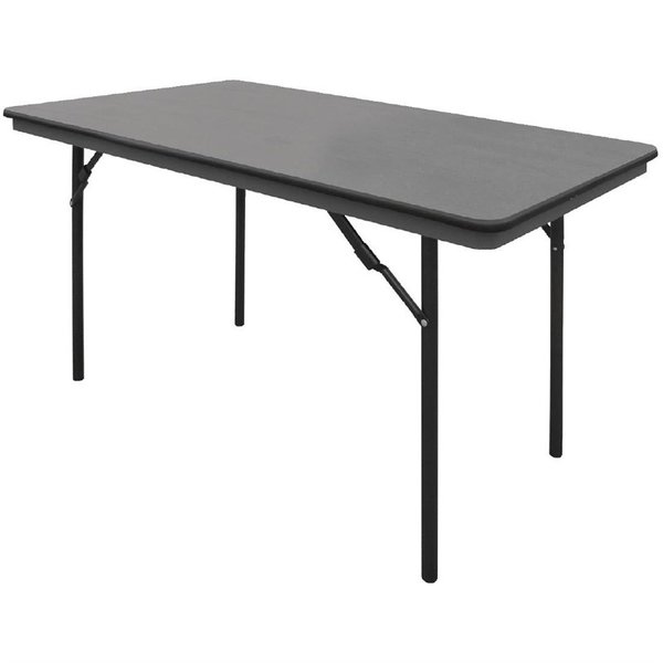 Inklapbare Buffettafel | Kunststof/RVS | Grijs Blad | Zwart Frame | In-/Outdoor | 1220x610x750(h)mm