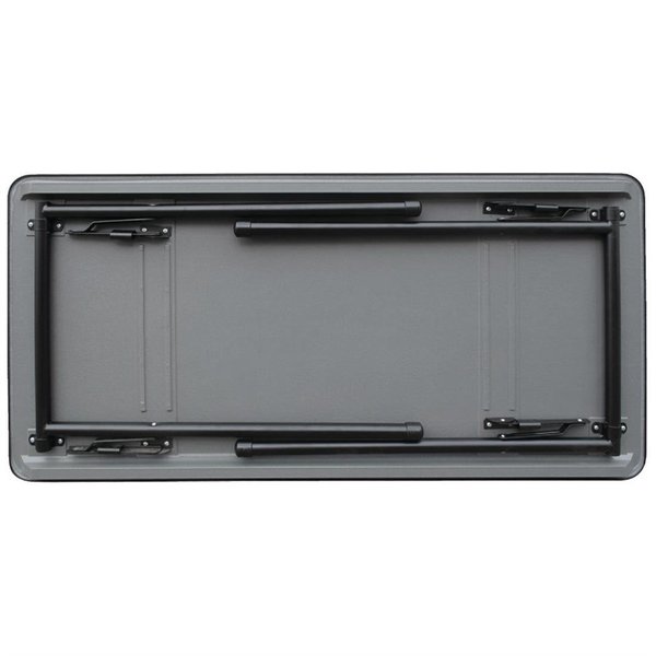 Inklapbare Buffettafel | Kunststof/RVS | Grijs Blad | Zwart Frame | In-/Outdoor | 1220x610x750(h)mm