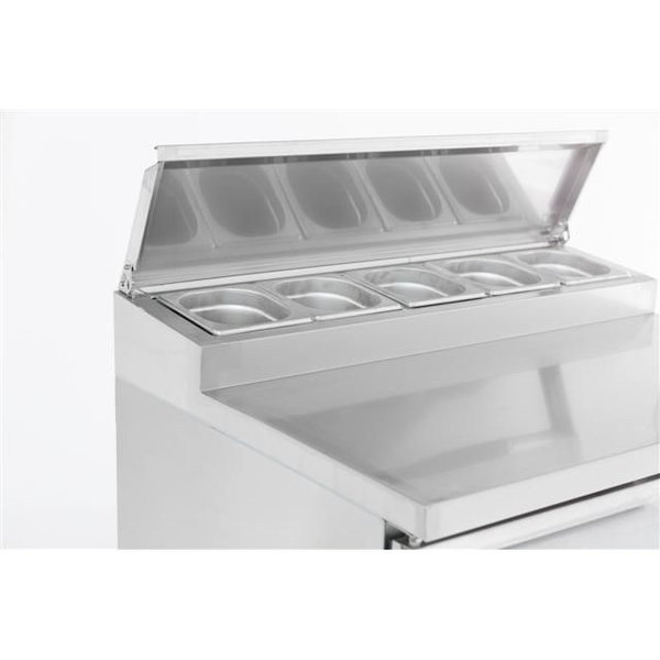 Saladette | 2x 1/1, 5x 1/6 GN PAN | 2 Deurs | Geheel RVS | Statisch Met Ventilator | 903x700x1006(h)mm