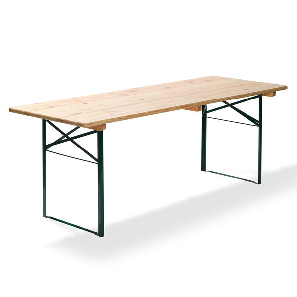 Biertafel groen hout | 2200x800x780(h)mm
