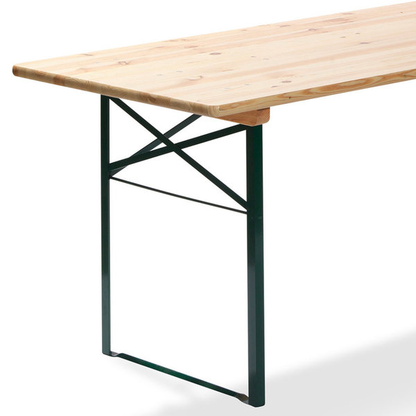 Biertafel groen hout | 2200x800x780(h)mm