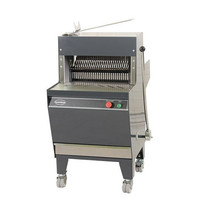 CombiSteel Broodsnijmachine | Brood 430mm | Snijdikte 13mm | 0.37kW (230V) | Wielen (Geremd) | 800x850x1250(h)mm