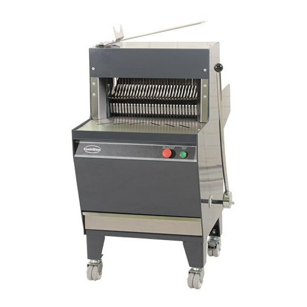 Broodsnijmachine | Brood 430mm | Snijdikte 13mm | 0.37kW (230V) | Wielen (Geremd) | 800x850x1250(h)mm