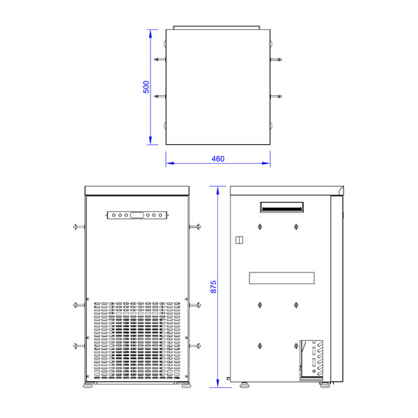 Koelunit | Modulaire Barkoelkast | 0°C/+8°C | Mono-Block | RVS Werkblad | Touchscreen | 460x500x875(h)mm