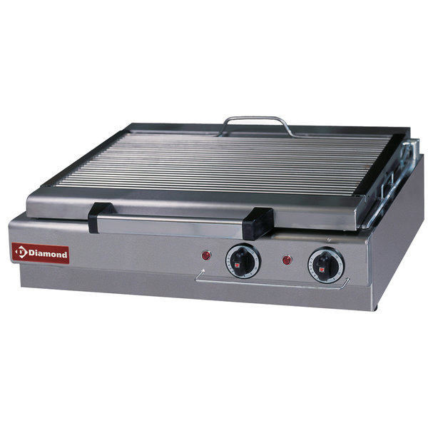 Stoomgrill | Met RVS rooster | Bakplaat 600x340mm | 7,5kW | 700x500x185(h)mm