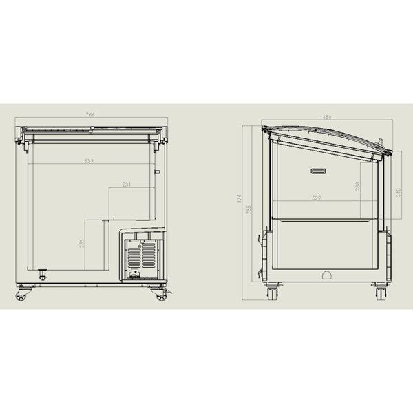 Vrieskist | 198L | Wit | -18°C/-24°C | Statisch | Schuifdeksels | 767x659x879(h)mm