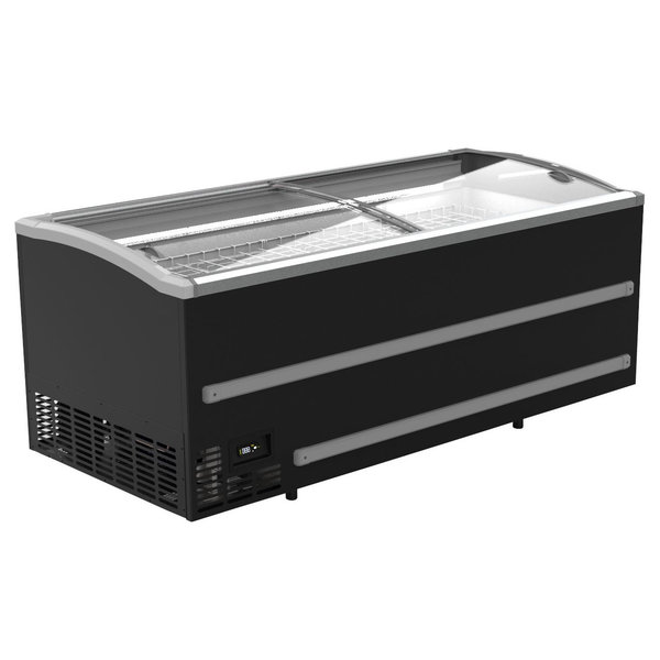 Supermarkt Vrieskist | 1216L | Zwart | -18°C/-23°C | Statisch | Schuifdeksels | 2508x952x894(h)mm