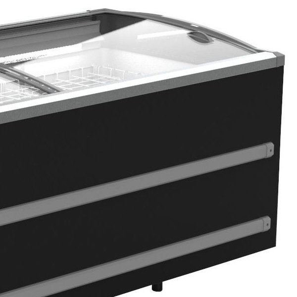 Supermarkt Vrieskist | 1216L | Zwart | -18°C/-23°C | Statisch | Schuifdeksels | 2508x952x894(h)mm