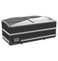 CombiSteel Supermarkt Vrieskist | Kop-Element | 864L | Zwart | -18°C/-23°C | Statisch | Schuifdeksels | 2008x952x894(h)mm 