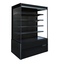 CombiSteel Wandkoeling | JAMIE | Zwart | +2°C/+4°C | Geforceerd | 5 Schappen | 1.52kW | Intern Nachtgordijn | 1510x665x1920(h)mm 